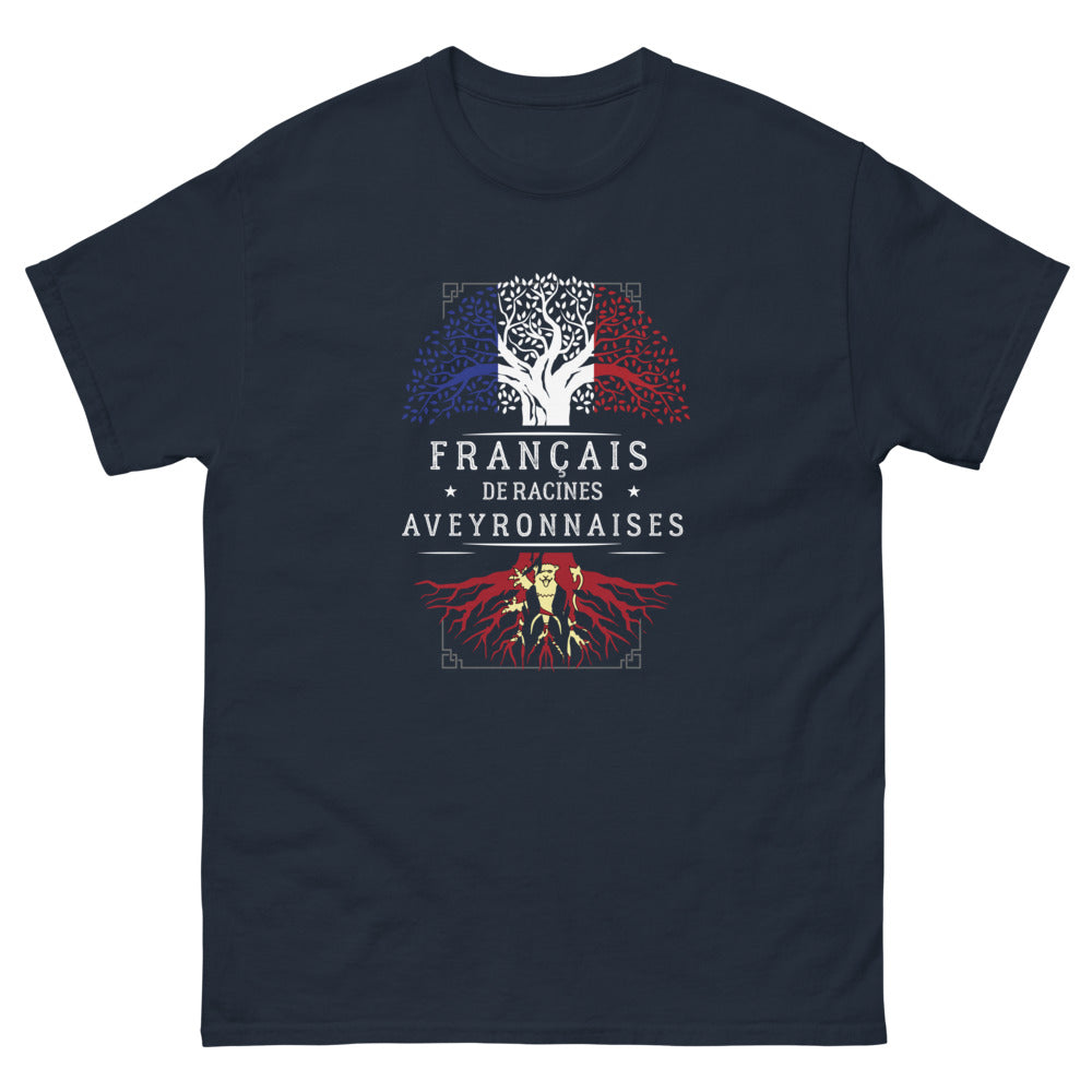 T-shirt Aveyron marine - Fierté des racines aveyronnaises