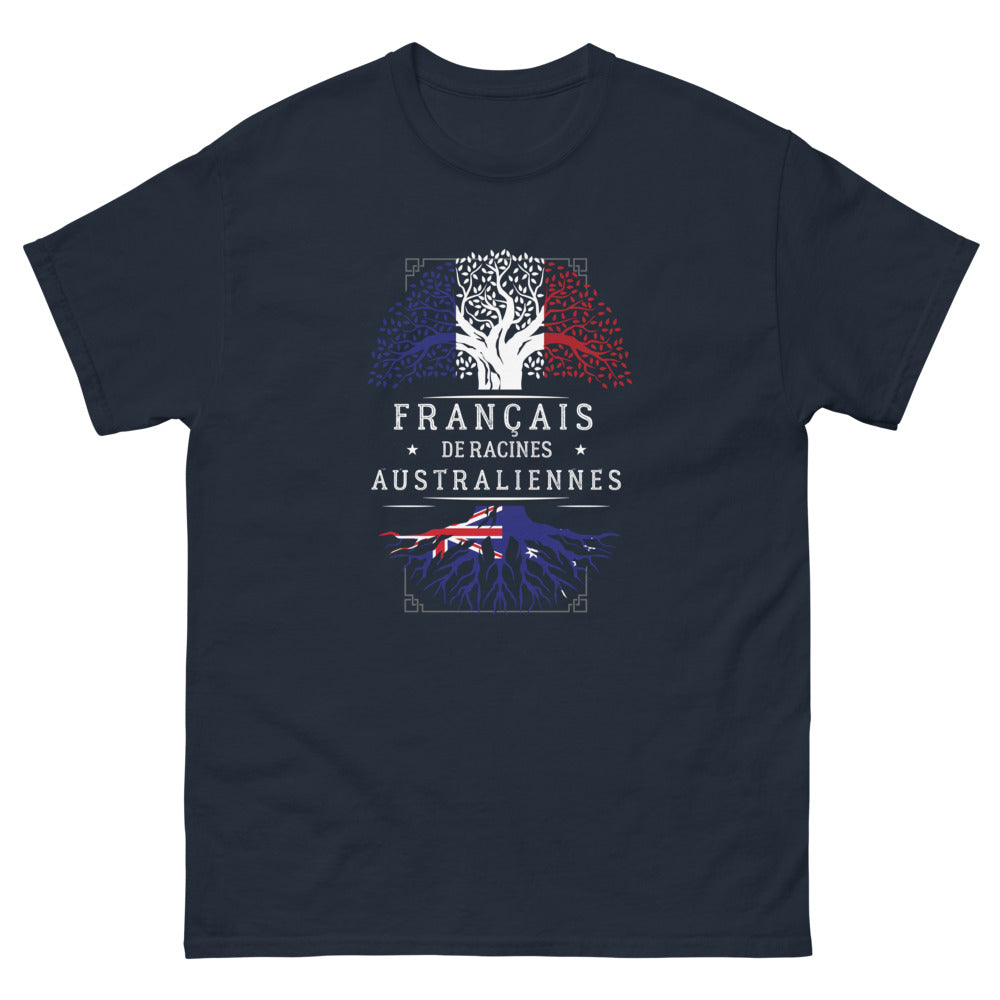 T-shirt Franco-Australien marine - Héritage et style unique