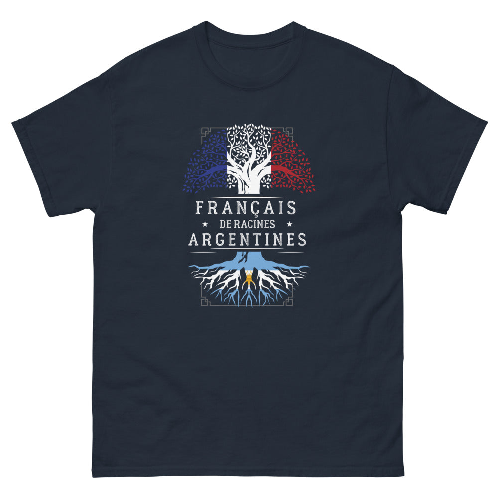 T-shirt Français argentins marine - Héritage et Fierté culturelle