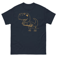 Thumbnail for T-shirt Musicien noir dos - T-Rex guitariste humoristique