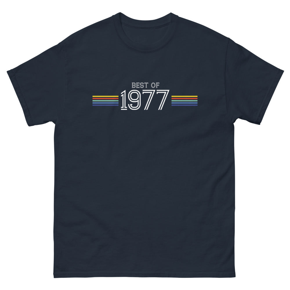 T-shirt Nostalgie 1977 marine - Souvenir original vintage