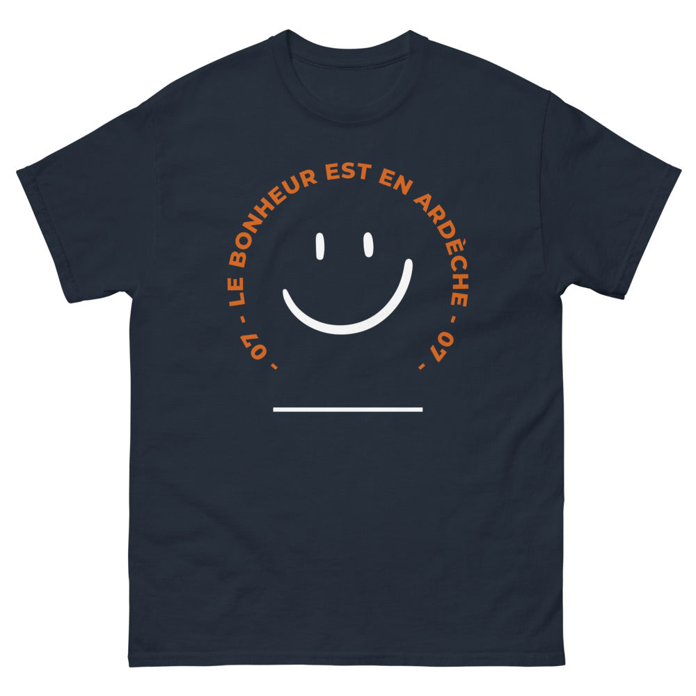 T-shirt Ardèche marine - Le Bonheur est en Ardèche