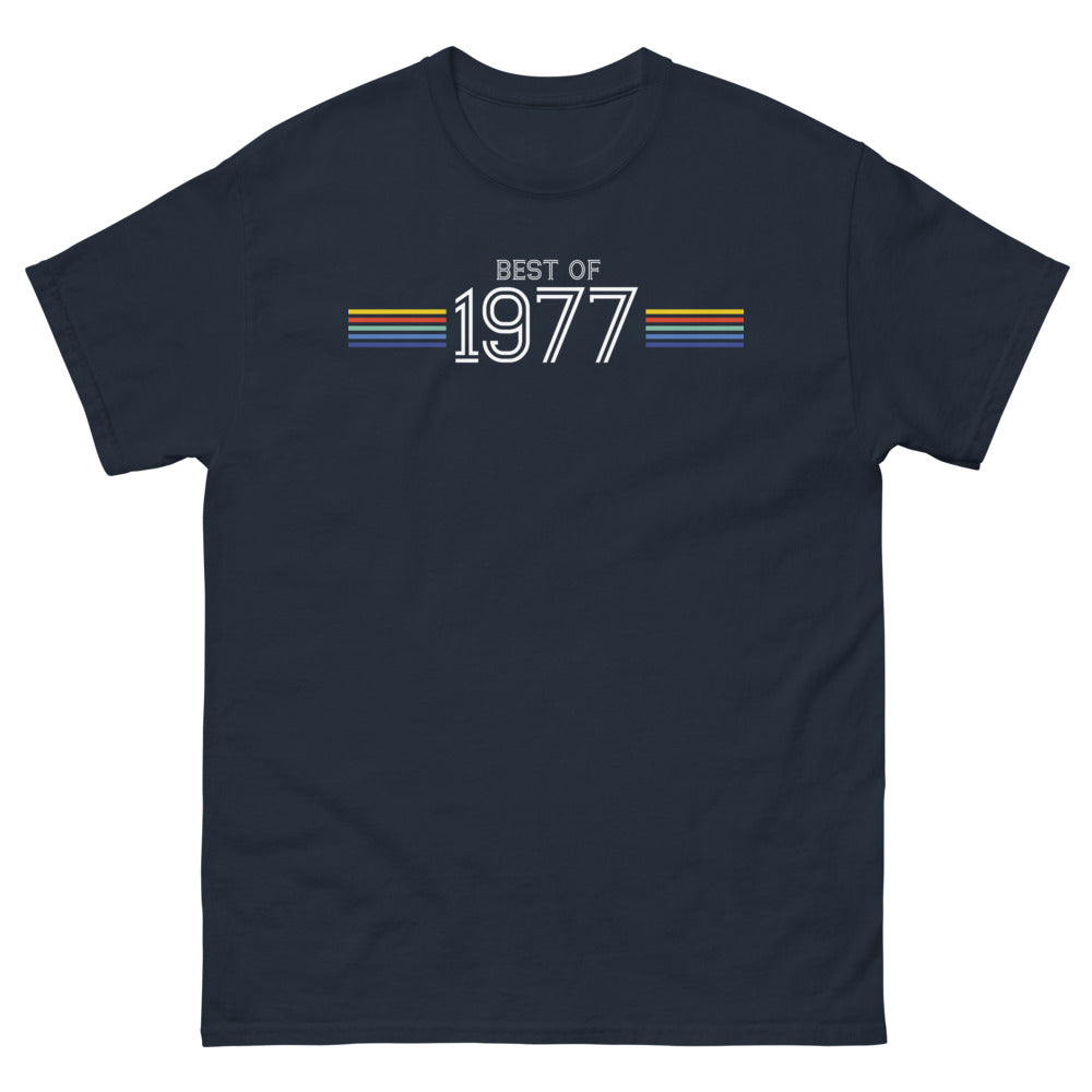 T-shirt 1977 marine - Embrassez la nostalgie des années 70