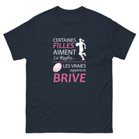 Thumbnail for T-shirt Brive rugby marine - Fierté et humour décalé