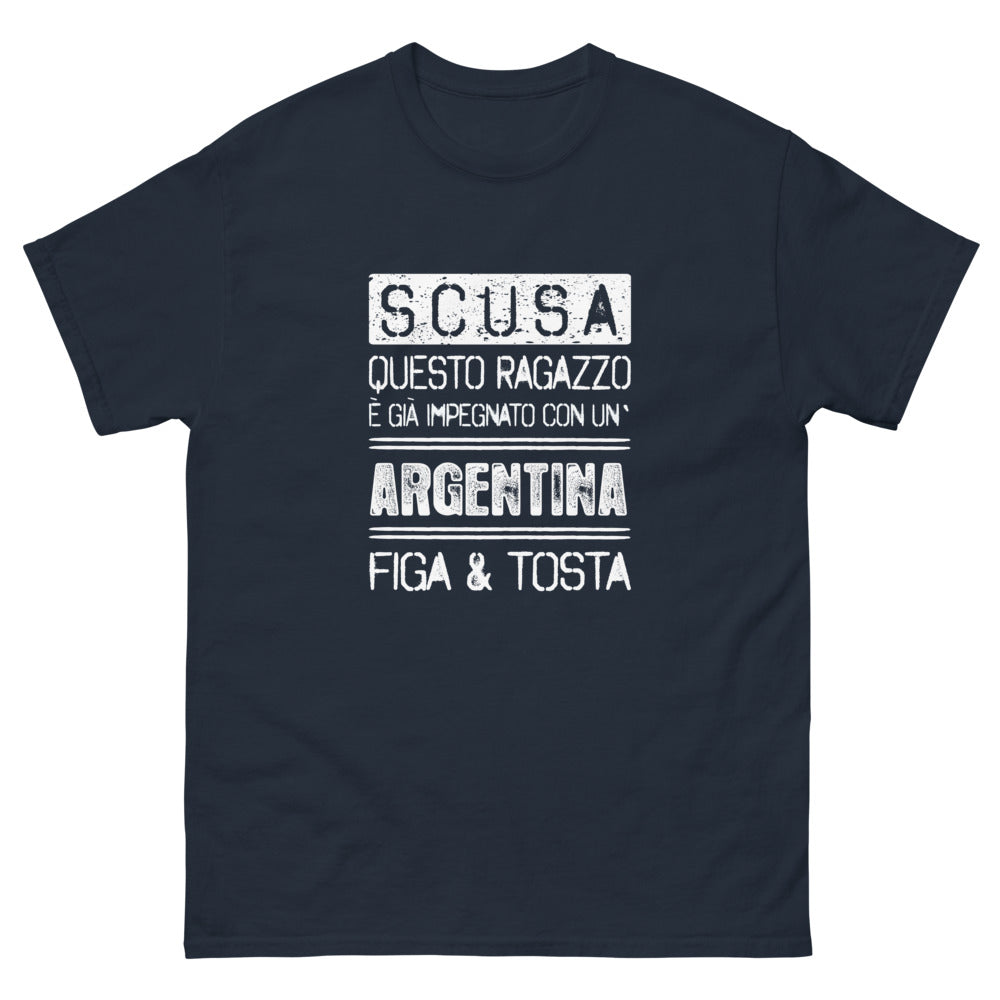 T-Shirt Argentina blu - Scusa, questo ragazzo è già impegnato