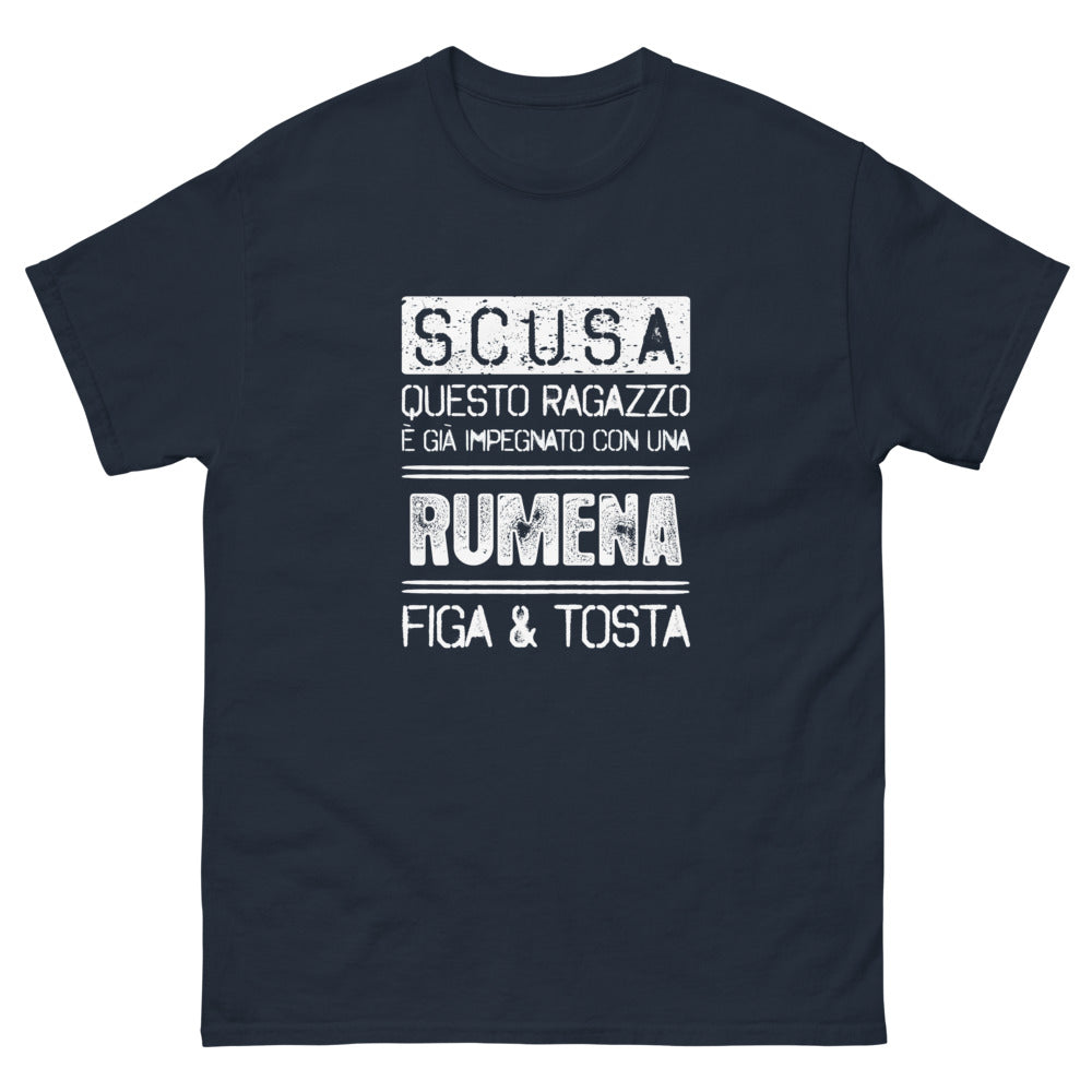 T-Shirt Italia blu - Dichiarazione ironica per fidanzata promessa