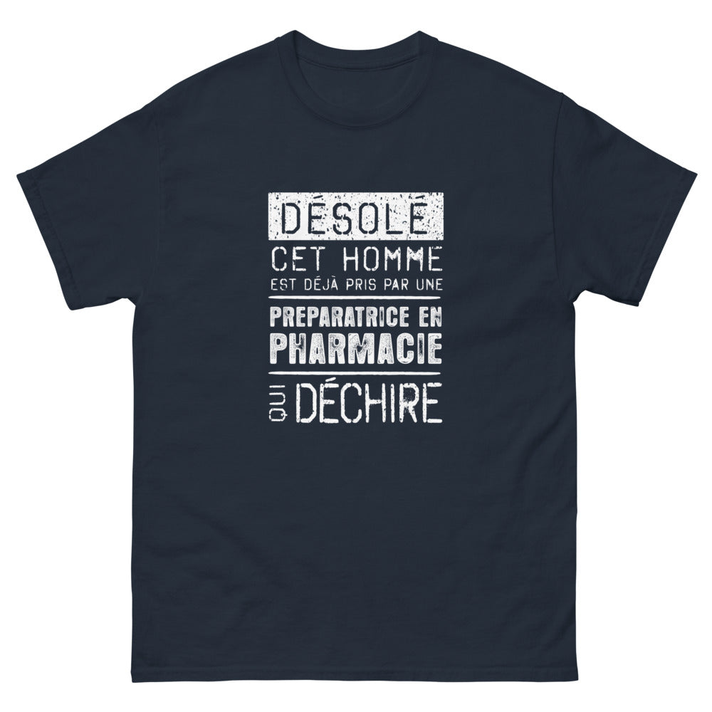 T-shirt pharmacie noir dos - Humoristique pour préparatrices