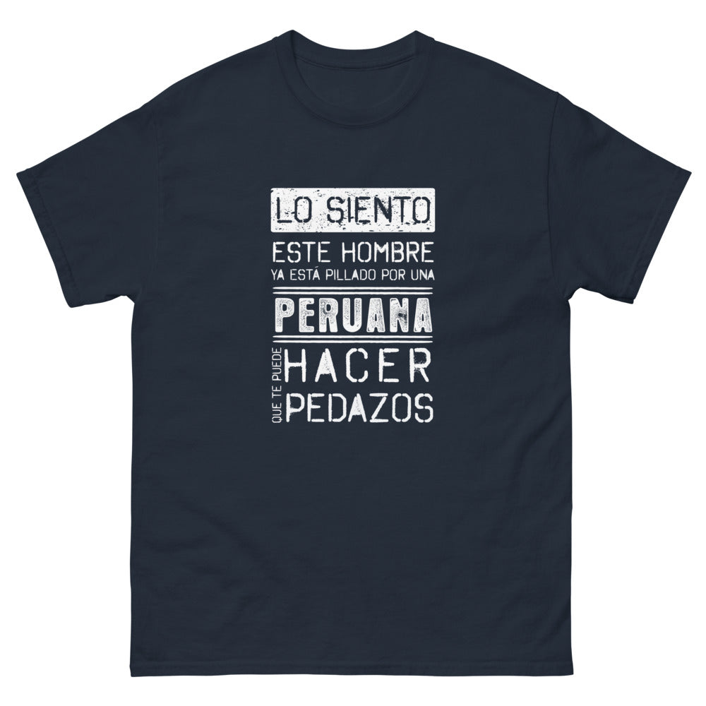T-shirt Peru marine - Orgullo y Amor avec humour