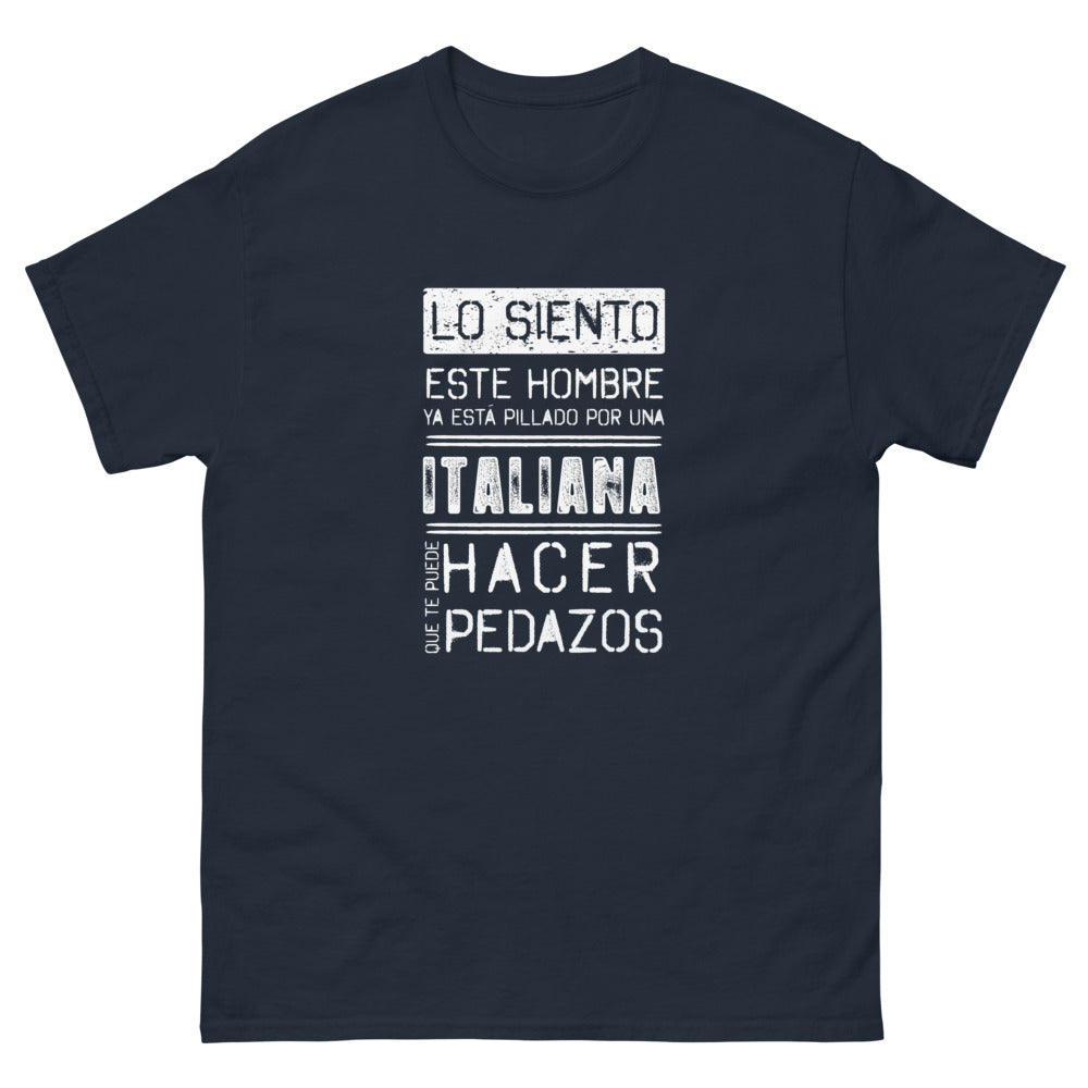 T-shirt Italie marine - Lo siento, este hombre ya está pillado