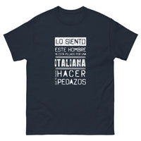 Thumbnail for T-shirt Italie marine - Lo siento, este hombre ya está pillado