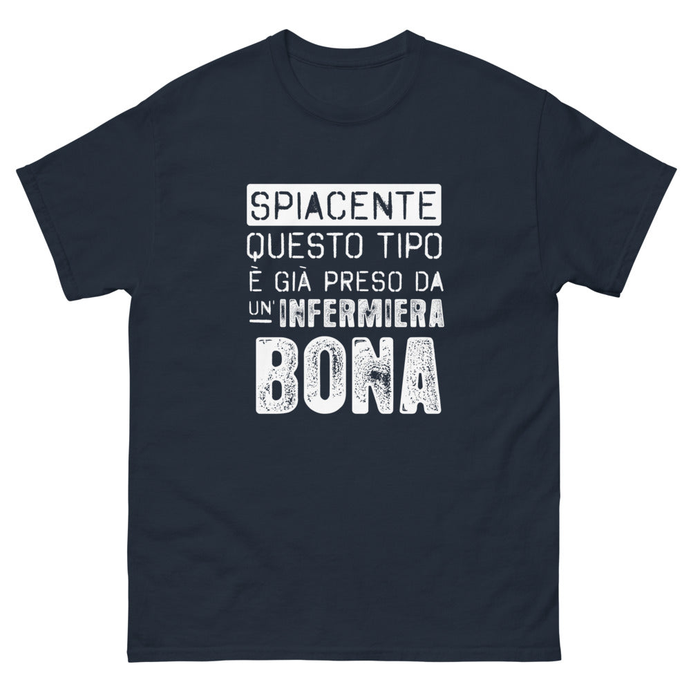 T-shirt Italie bleu marine - Messaggio umoristico per infermiere