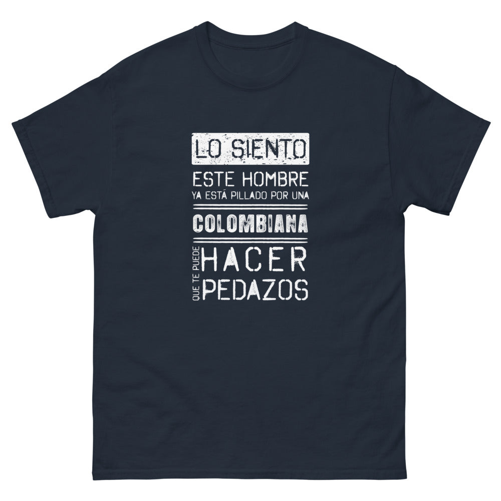 T-shirt Colombie marine - Lo siento, este hombre ya está pillado