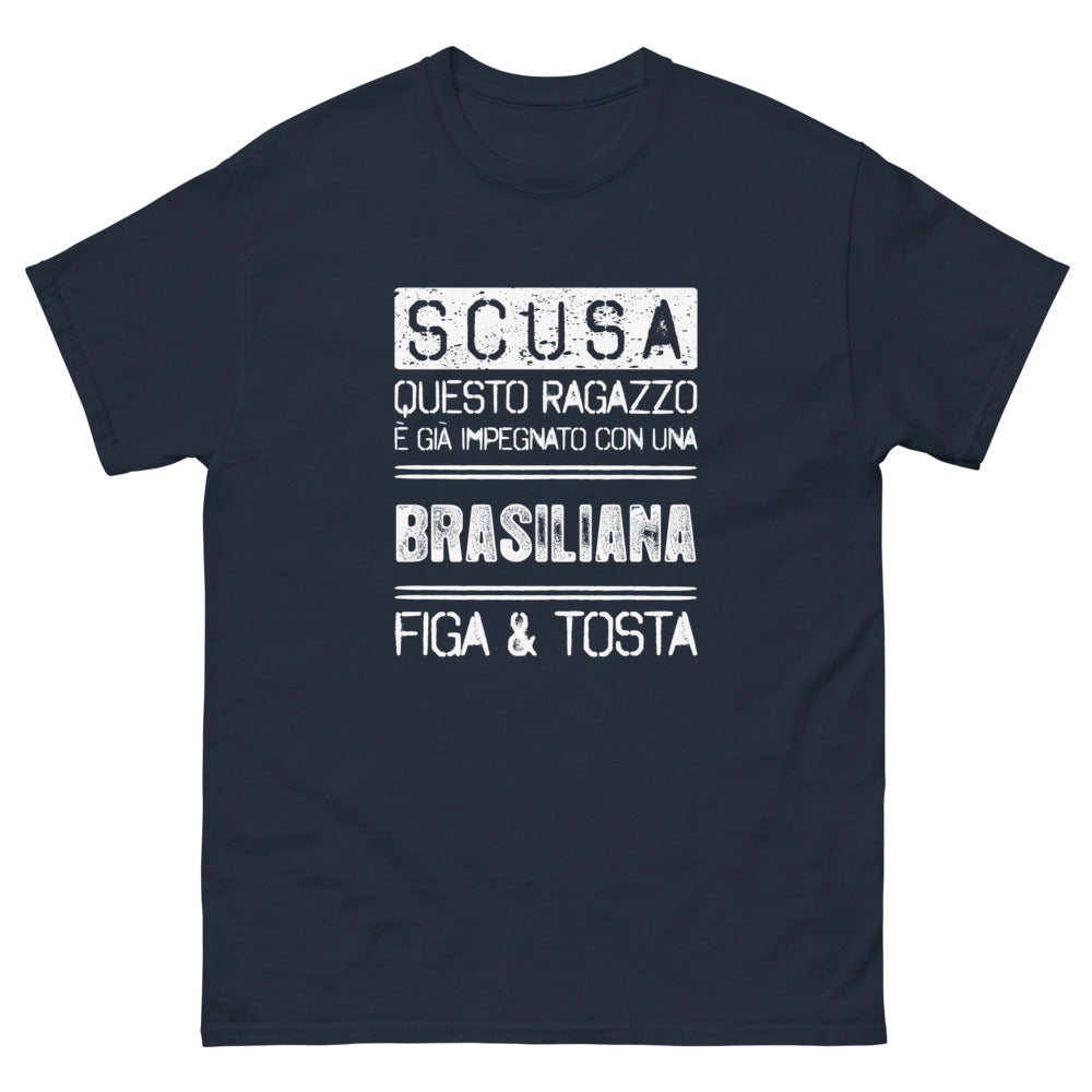 Maglietta Italia blu navy - Impegnato con una brasiliana figa tosta