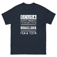 Thumbnail for Maglietta Italia blu navy - Impegnato con una brasiliana figa tosta