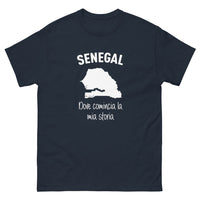Thumbnail for T-Shirt Senegal blu scuro - Senegal: dove comincia la mia storia