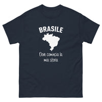 Thumbnail for T-Shirt Brasile blu scuro - Dove comincia la mia storia