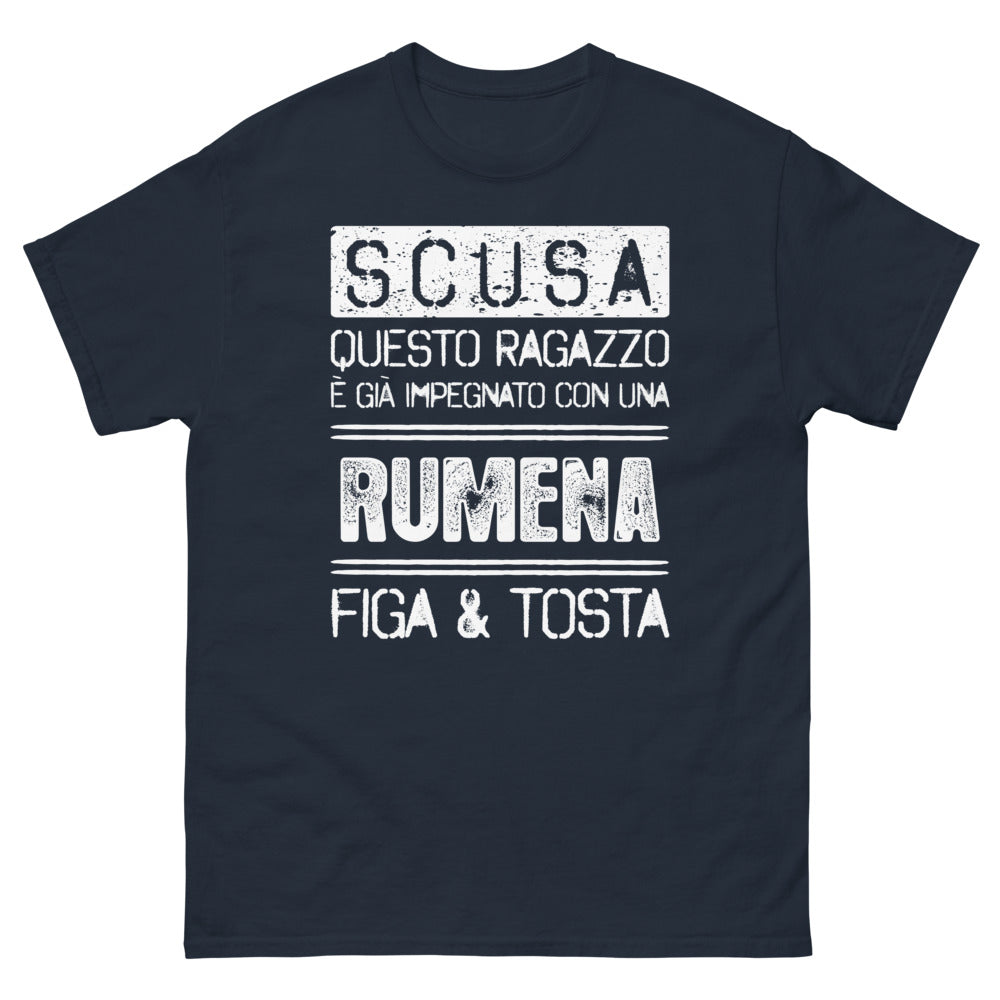 T-shirt Romania blu marino - Fierté e umorismo da portare