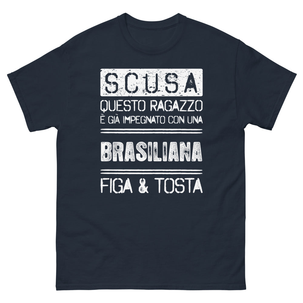 T-Shirt Italia blu scuro - Scusa, questo ragazzo è già impegnato