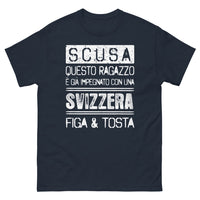 Thumbnail for T-Shirt Italia navy — Impegnato con una Svizzera Figa Tosta
