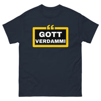 Thumbnail for Bairisch Schwarz Rückseite T-Shirt - Gott Verdammi mit Humor