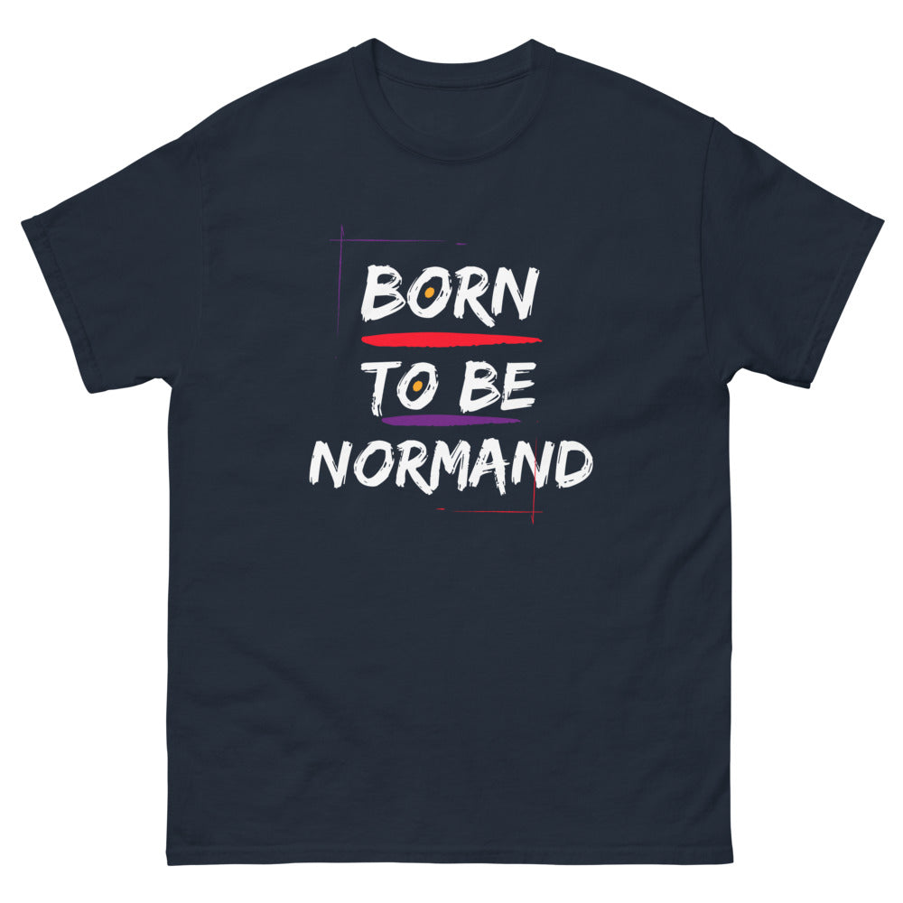 T-shirt Normand marine - Born to be Normand avec humour