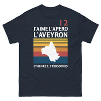 Thumbnail for T-shirt Aveyron marine - J'aime l'apéro entre amis