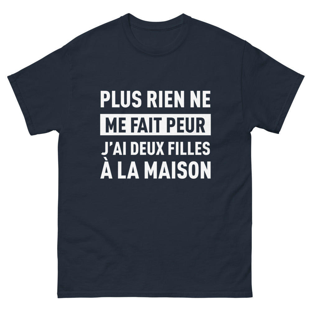 T-shirt Papa Courageux marine - Plus rien ne me fait peur