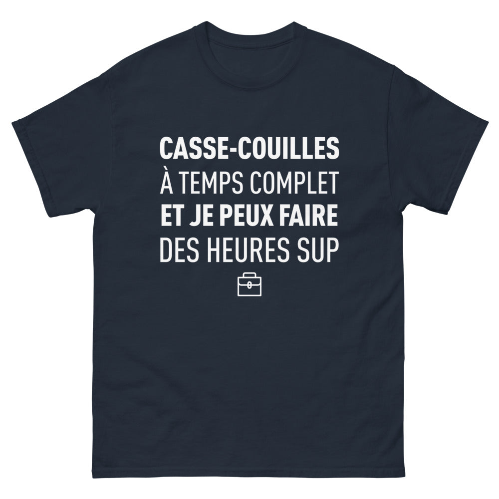 T-shirt humour noir - Casse-couilles à temps complet dos