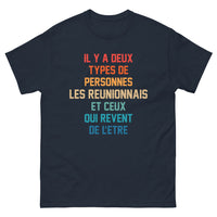 Thumbnail for T-shirt Réunionnais marine - Fierté et rêve sous les tropiques