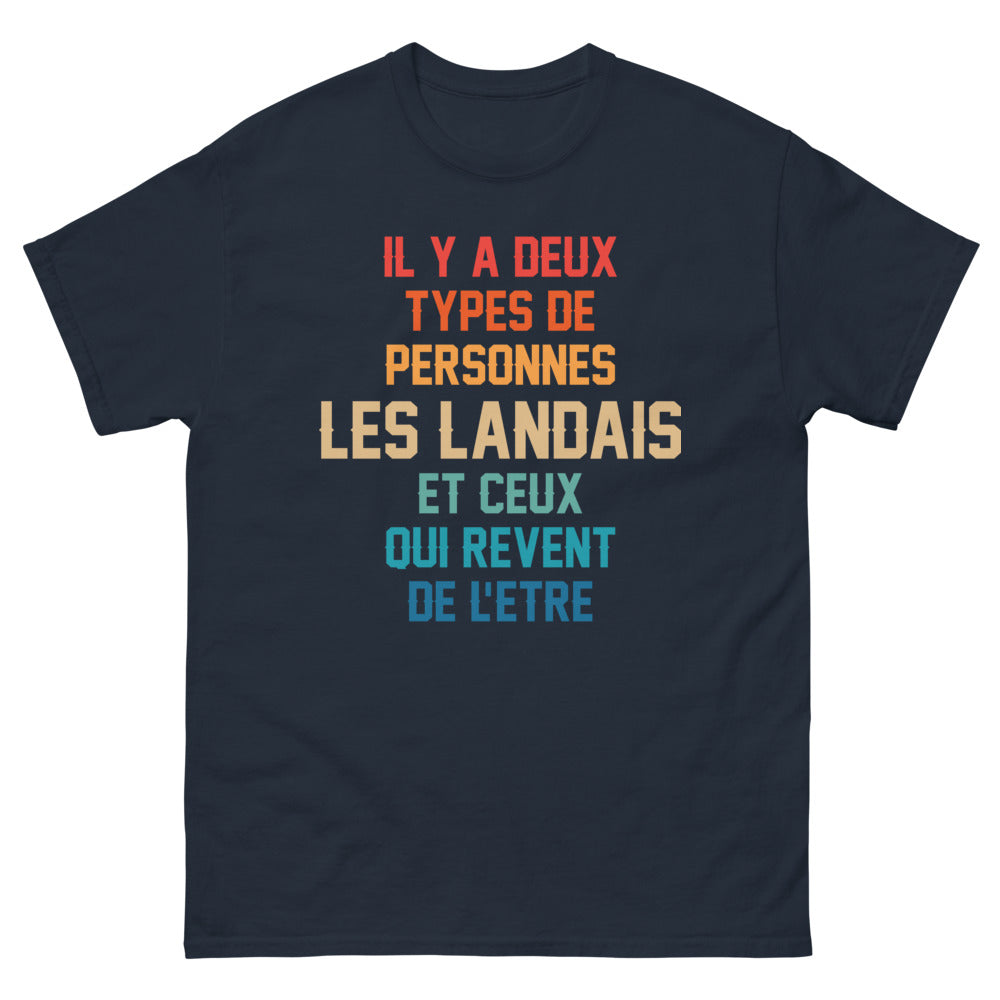 T-shirt Landes marine - Deux types de Landais humoristique