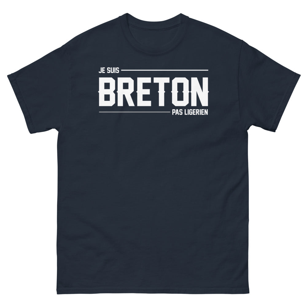 T-shirt Bretagne marine - Je suis Breton, pas Ligérien
