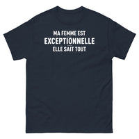Thumbnail for T-shirt Femme exceptionnelle marine - Message plein d'humour
