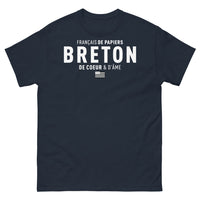 Thumbnail for T-shirt Bretagne marine - Français de papiers, breton de cœur