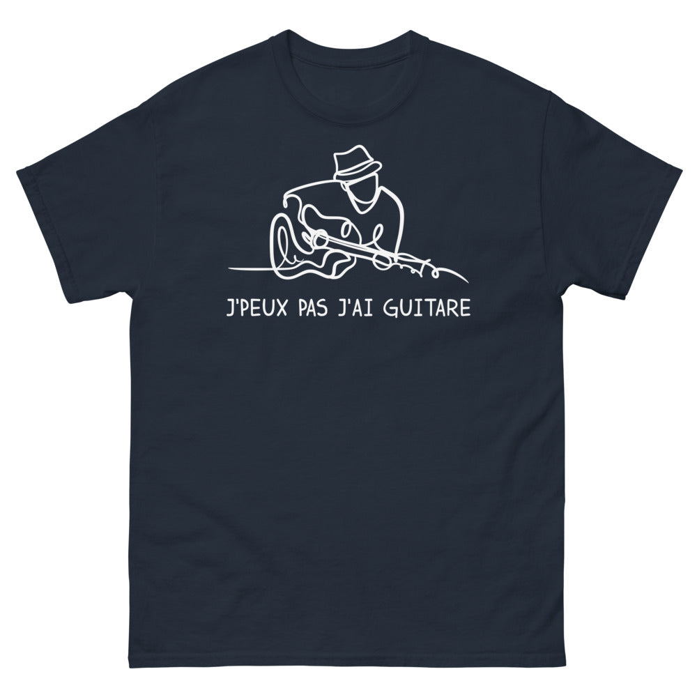 T-shirt Musique noir dos - J'peux pas, j'ai guitare