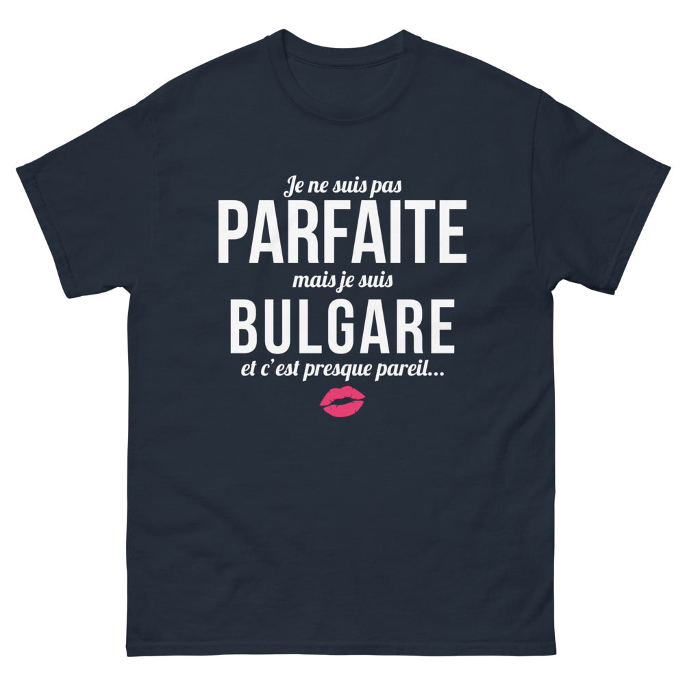 T-shirt Bulgarie marine - Je ne suis pas parfaite, presque parfaite