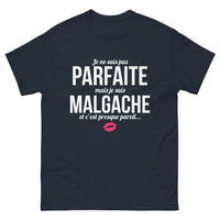 Thumbnail for T-shirt Malgache marine - presque parfaite avec humour