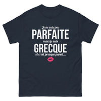 Thumbnail for T-shirt Grèce marine - Je ne suis pas parfaite mais je suis Grecque