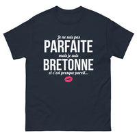 Thumbnail for T-shirt Bretagne marine - Presque parfaite avec humour