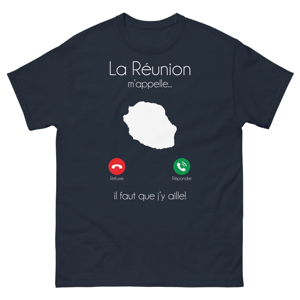 T-shirt La Réunion marine - La Réunion m'appelle, il faut que j'y aille
