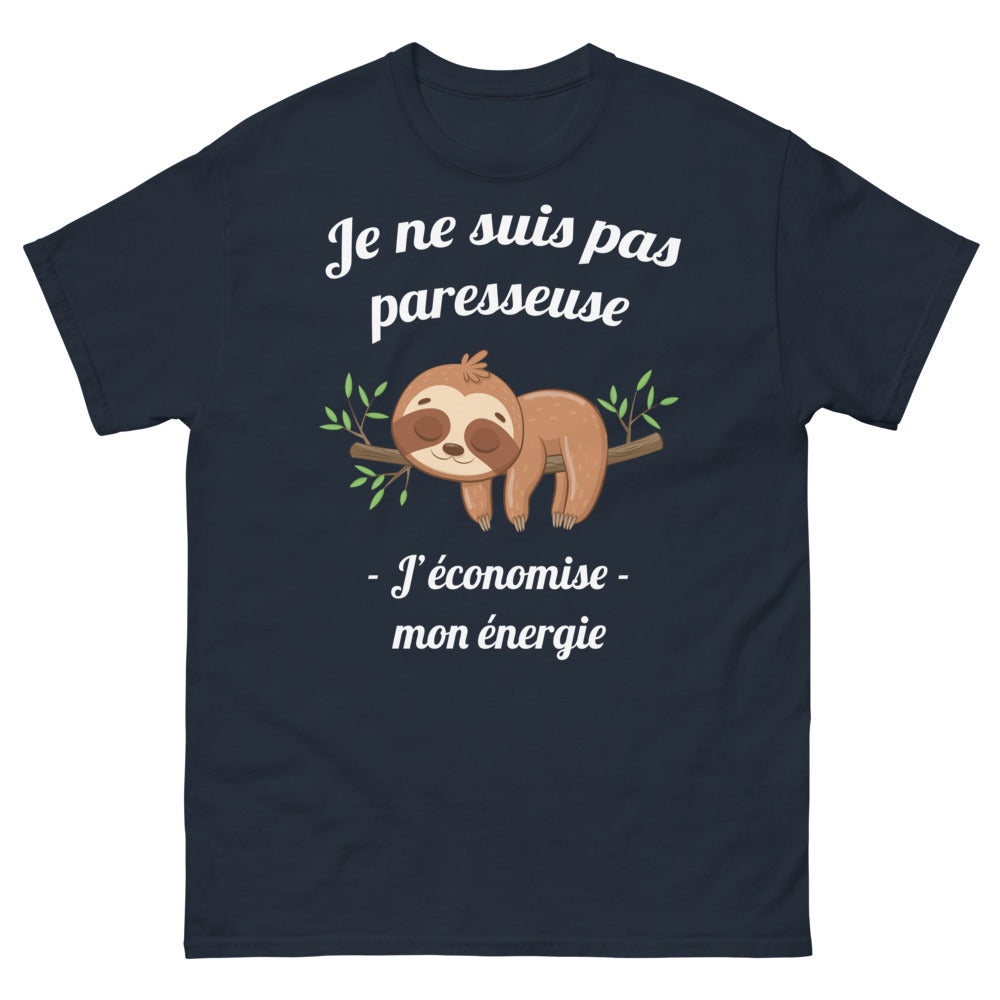 T-shirt femme marine - Optimiser son énergie avec humour