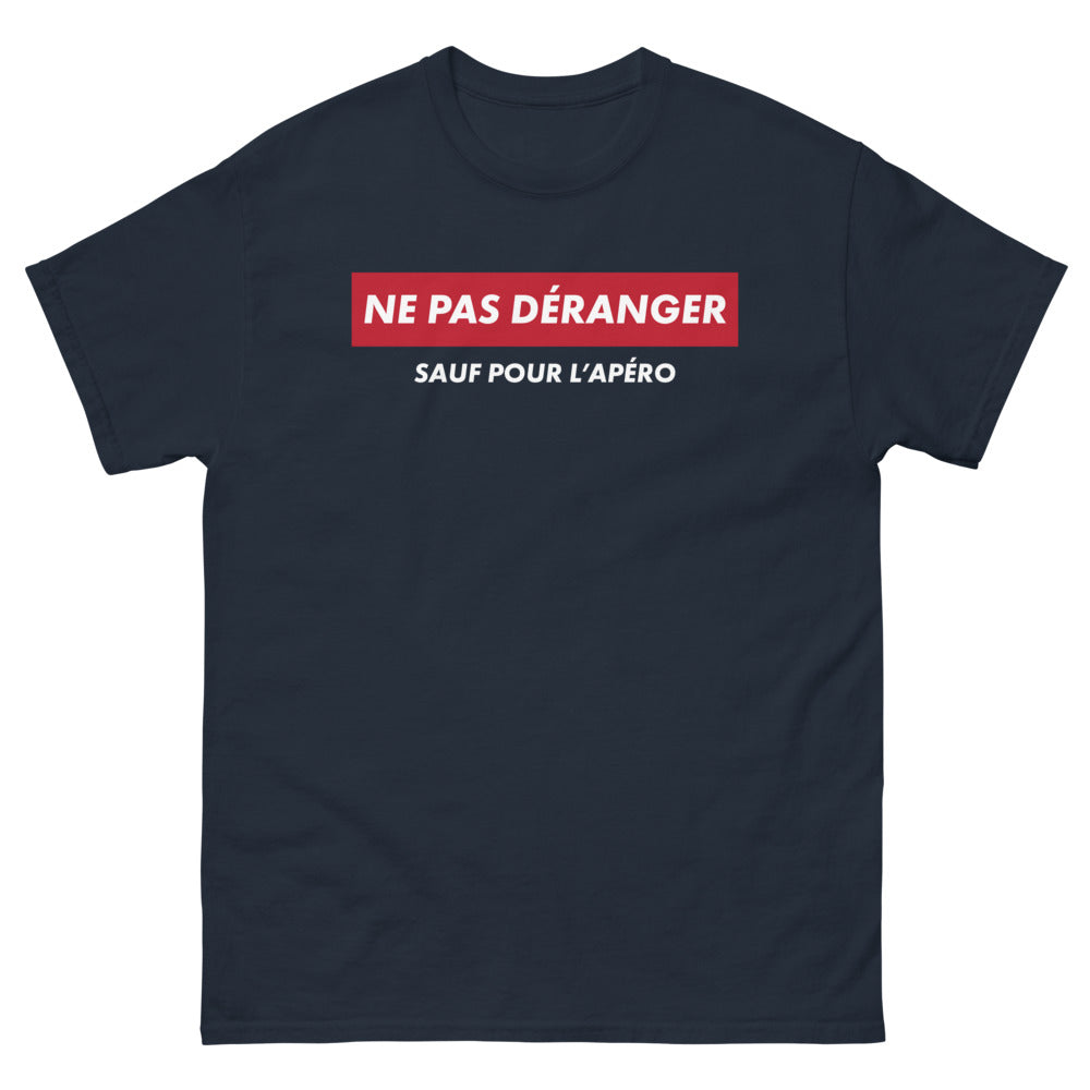 T-shirt Apéro noir dos - Ne pas déranger sauf pour l'apéro