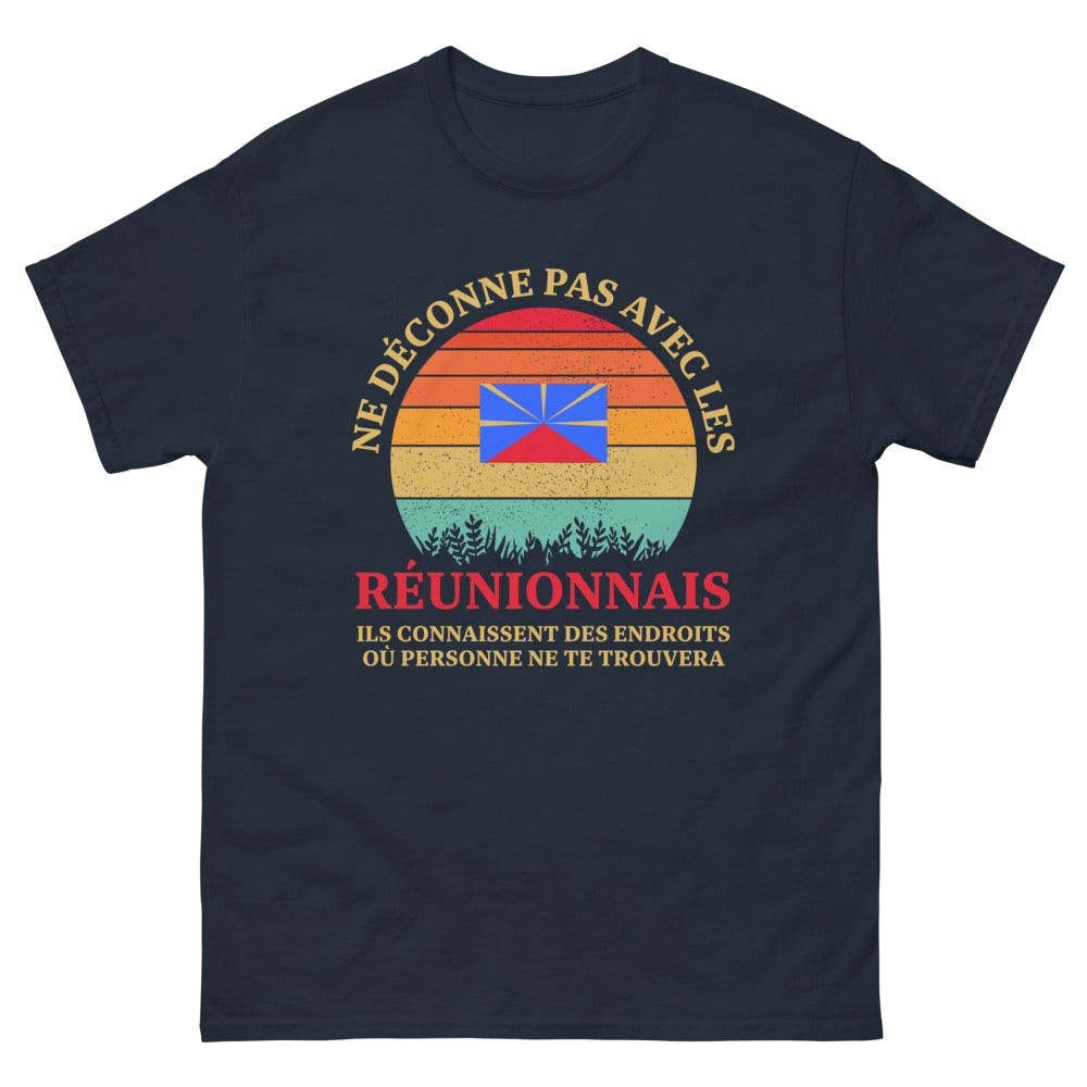 T-shirt Réunion noir dos - humour et sagacité réunionnaise