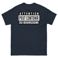 Thumbnail for T-shirt Bourgogne marine - Attention : peut contenir du Bourgogne