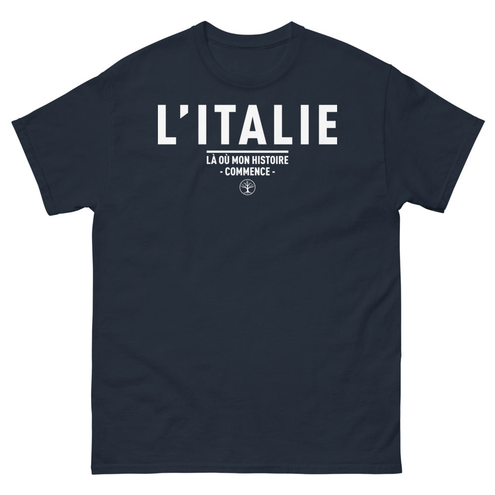 T-shirt Italie marine - Là où mon histoire commence