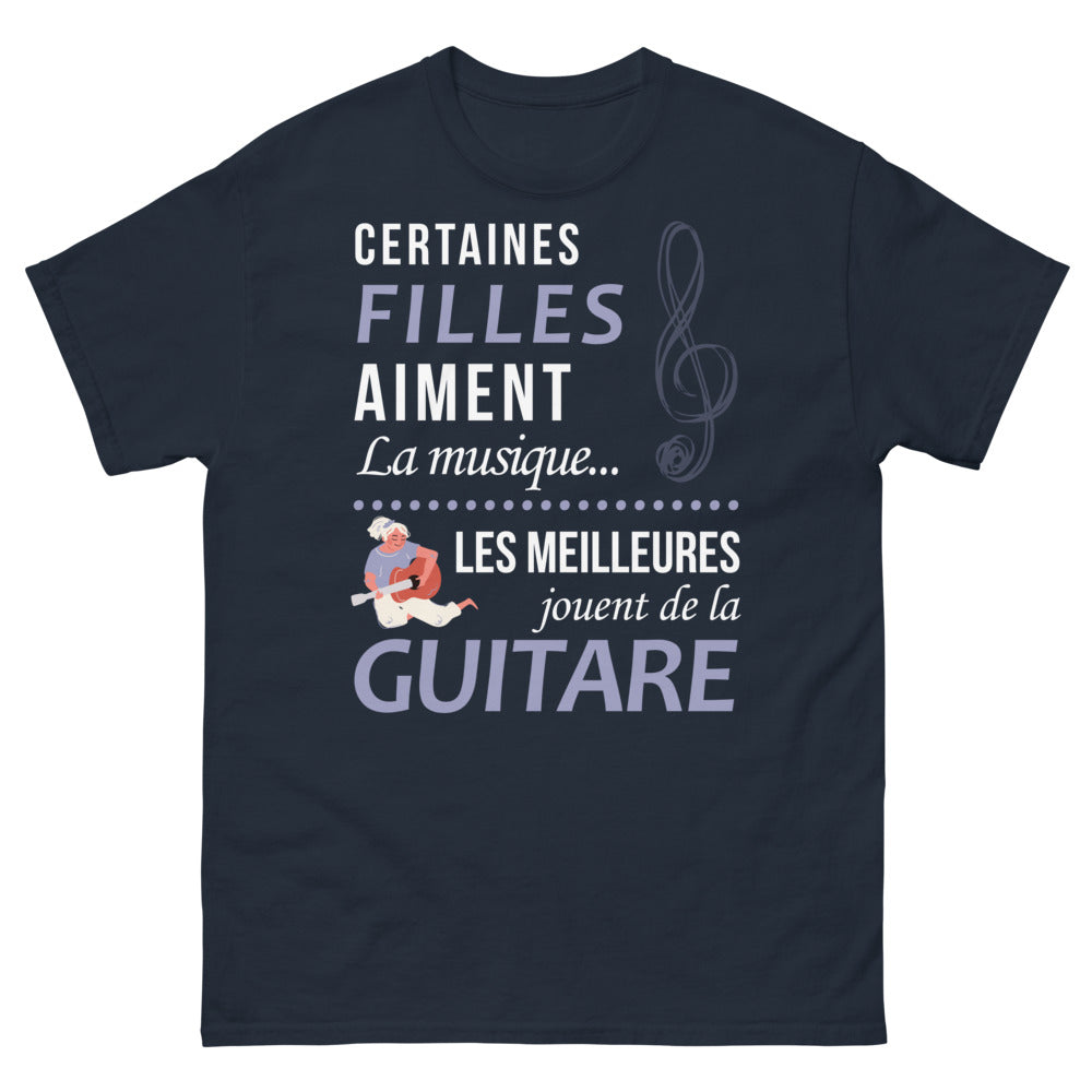 T-shirt Guitare noir dos - Passion et talent musical