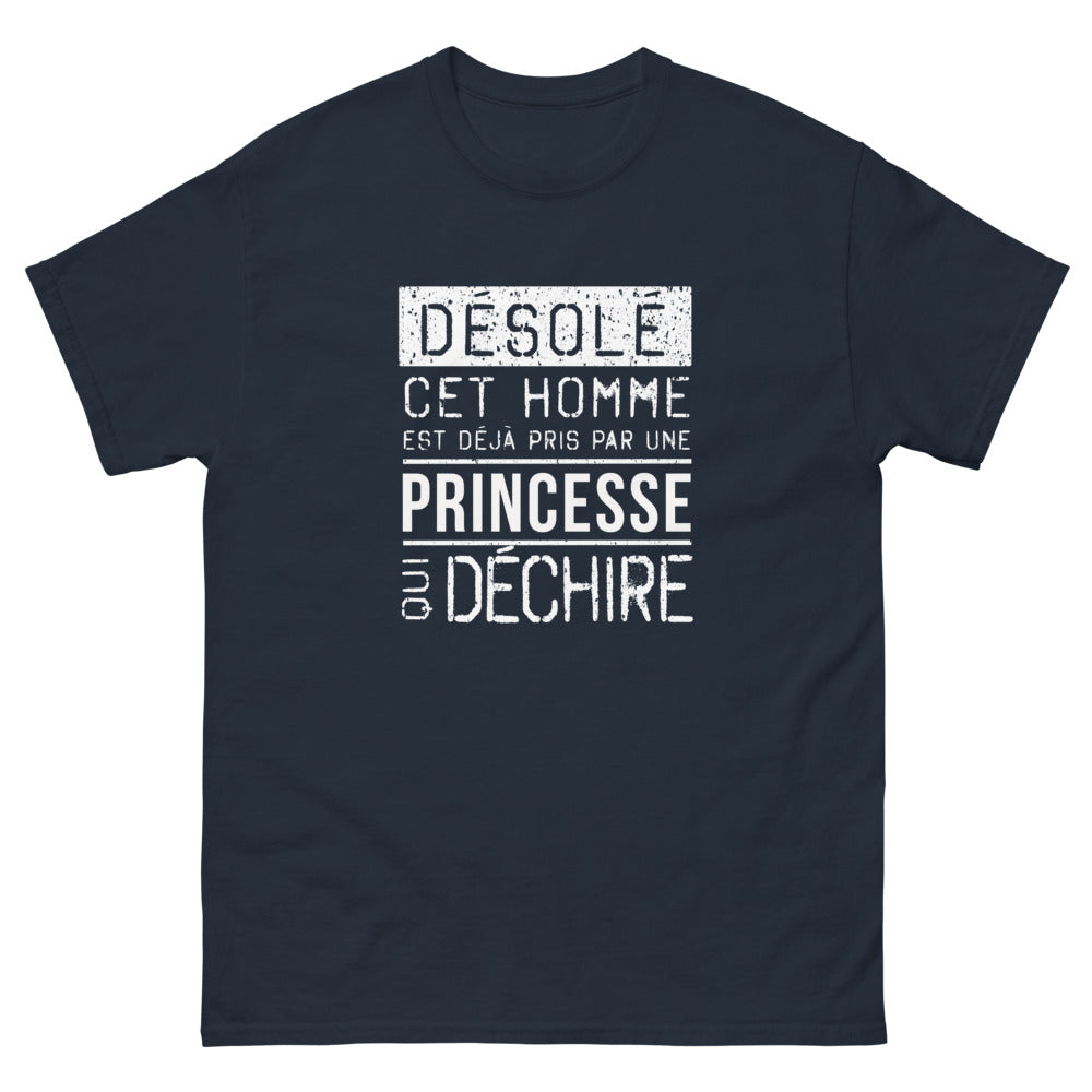 T-shirt homme marine - Fier d'être Prince Charmant