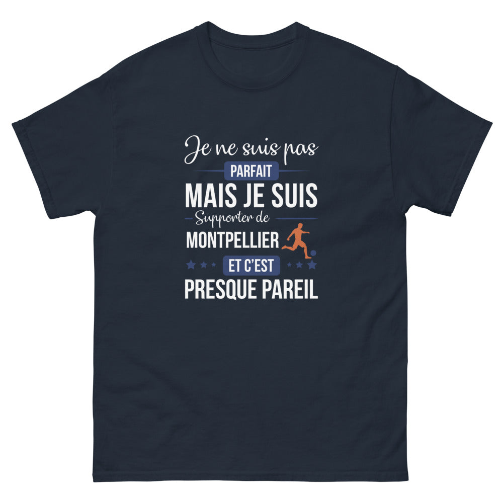 T-shirt Montpellier marine - Je ne suis pas parfait mais supporter