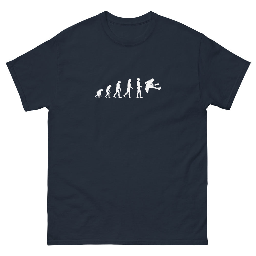 T-shirt musique noir - Évolution humoristique du guitariste dos