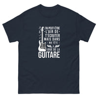 Thumbnail for T-shirt Musicien marine - Dans ma tête je joue de la guitare