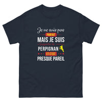 Thumbnail for T-shirt Perpignan marine - Je ne suis pas parfait mais je suis supporter